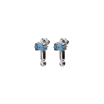 EXTENDED STUD; SWISS BLUE TOPAZ